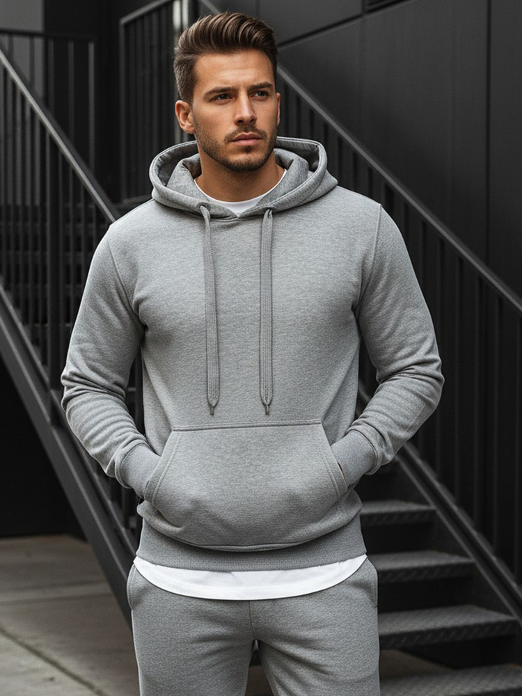 Šedá pánská mikina BX3646 M