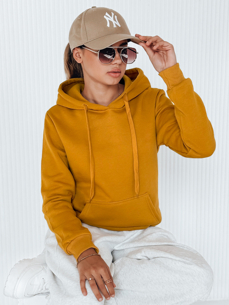 Dámská mikina BASIC s kapucí šedá Dstreet BY0155 Barva: Hnědá, Velikost: XL