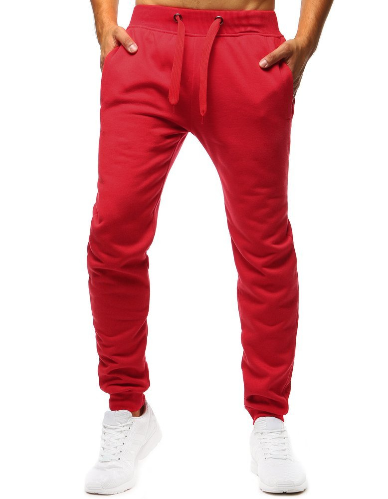 Pánské tepláky Dstreet UX2708 - červené XL