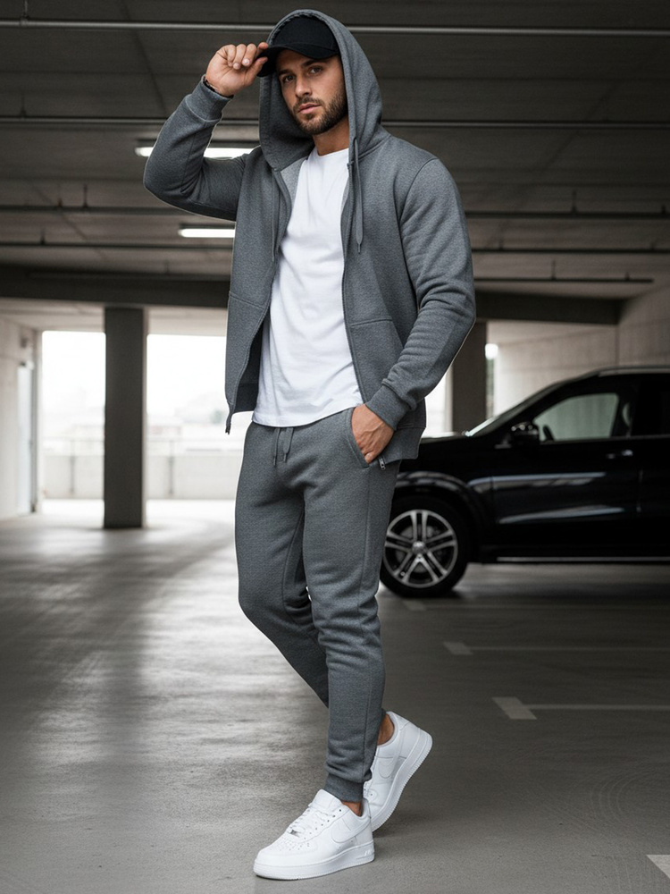 Antracitové pánské tepláky UX2396 M