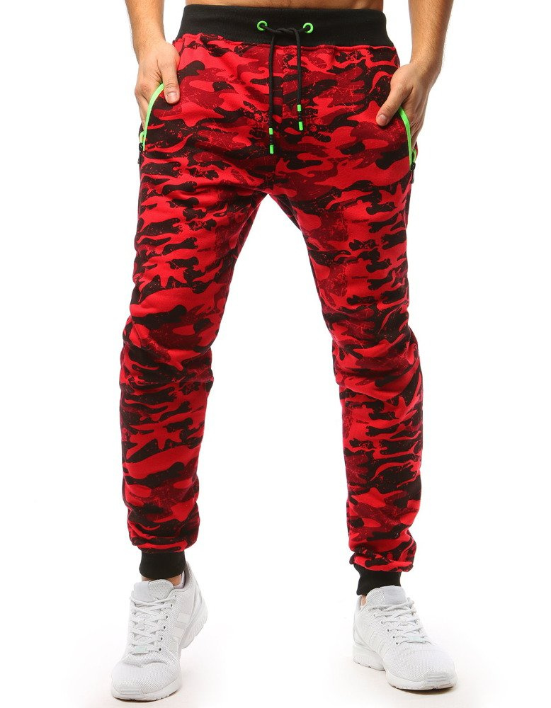 Pánské červené camo tepláky Dstreet UX3510 XL