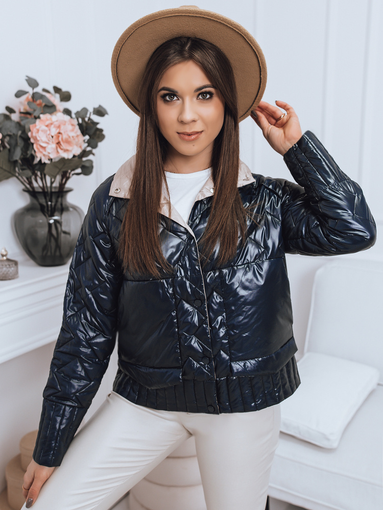 Dámská bunda ELBRA tmavě modrá Dstreet TY2757 Barva: Modrá, Velikost: L