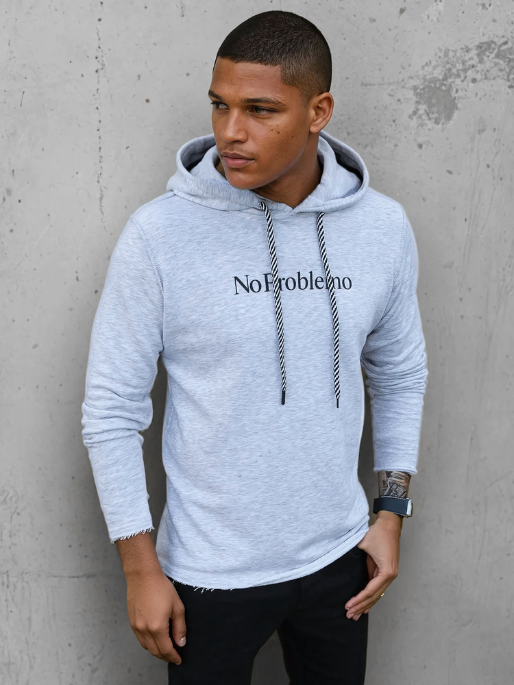 Šedá pánská mikina Dstreet BX5456 L