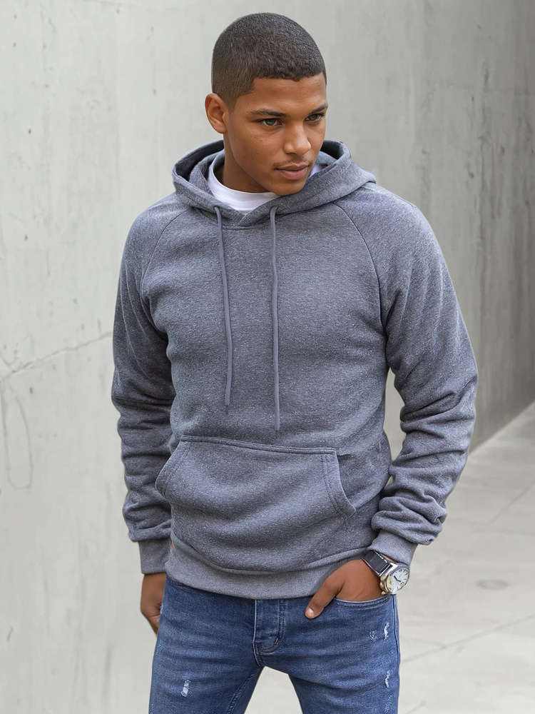 Pánská tmavě šedá mikina Dstreet BX5479 L