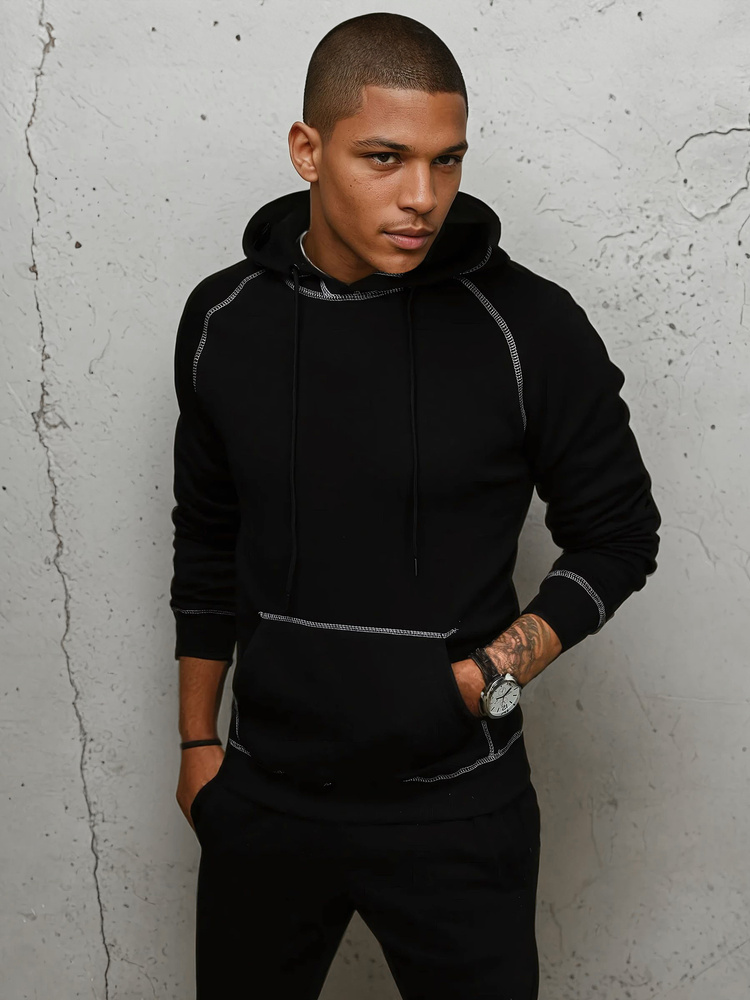 Pánská černá mikina Dstreet BX5515 XL