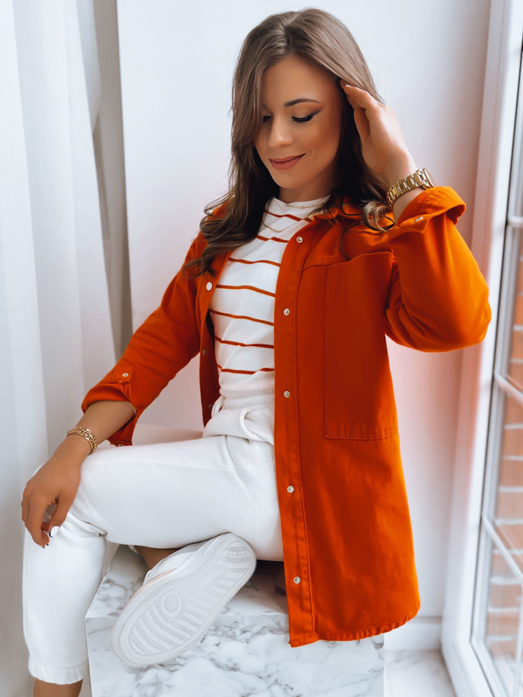 Dámská košilová bunda CALIFORNICATION oranžová Dstreet TY3523 M