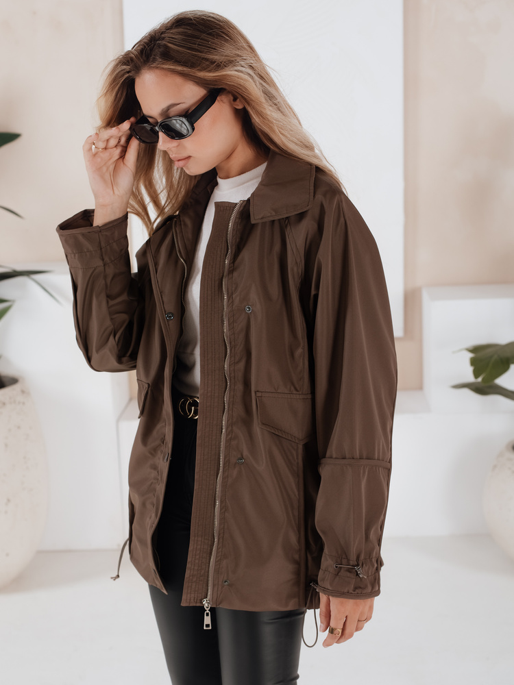 Dámská bunda ORLANDO tmavě hnědá Dstreet TY3610 M