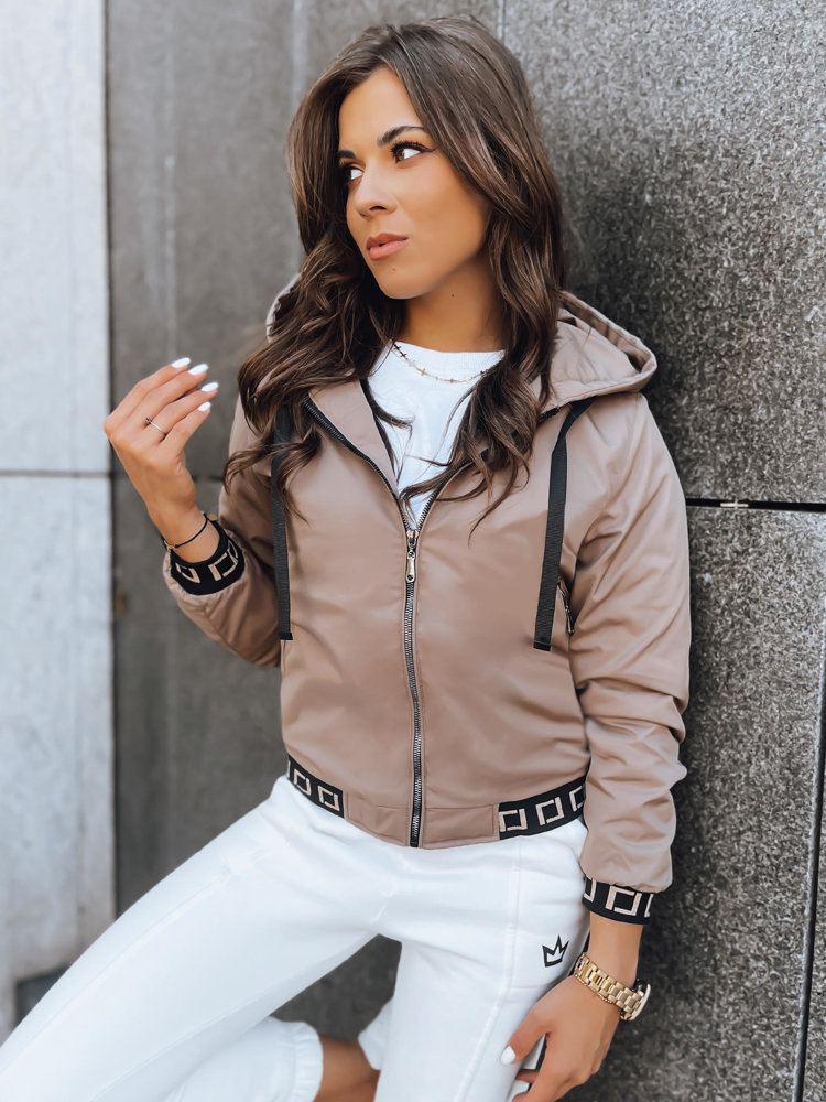Dámská bunda s kapucí SELENE camel Dstreet TY3752 Velikost: XL