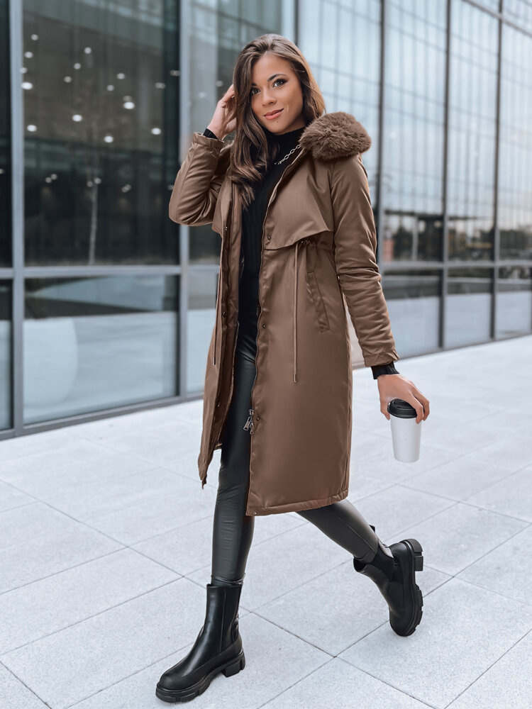 Dámská zimní bunda LUSTER Barva černá DSTREET TY3954 Barva: Béžová, Velikost: XL