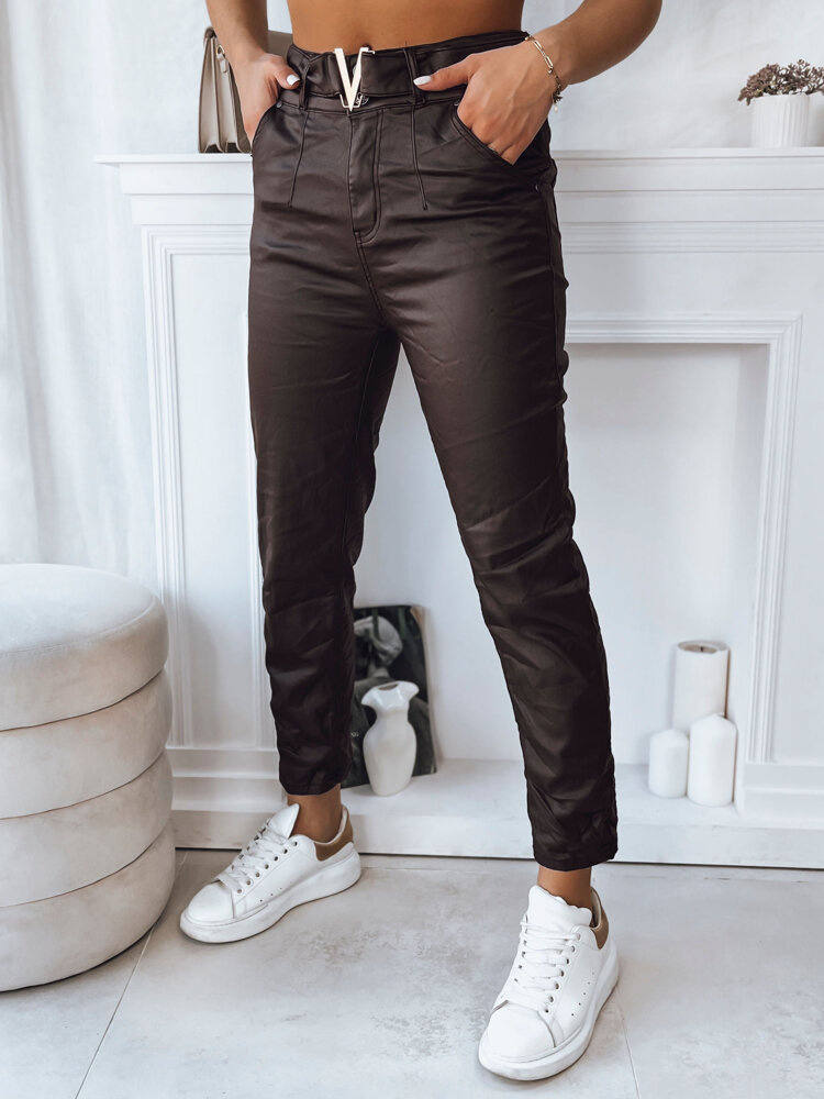 Dámské kalhoty VIOLA, tmavě hnědé, Dstreet UY1780 M