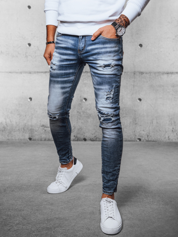 Pánské džíny Barva modrá DSTREET UX4081 Barva: Modrá - světle, Velikost: 28/42