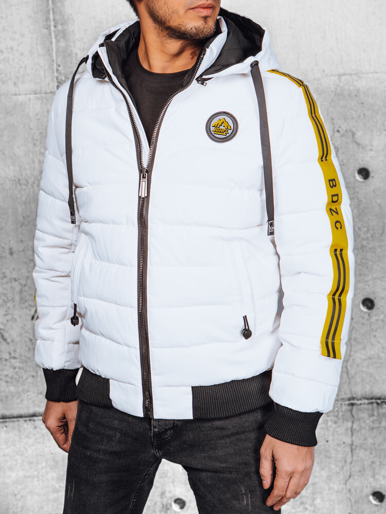 Pánská bílá prošívaná bunda Dstreet TX4652 Velikost: 3XL