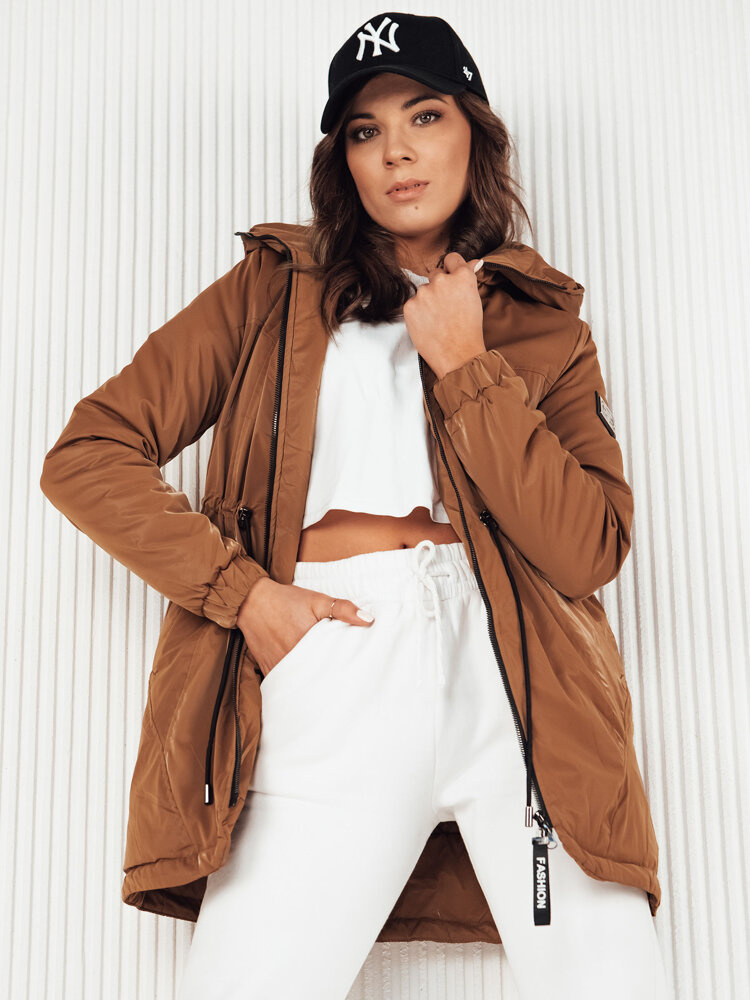 HENRY dámská bunda parka, camel, Dstreet TY4105 Velikost: S