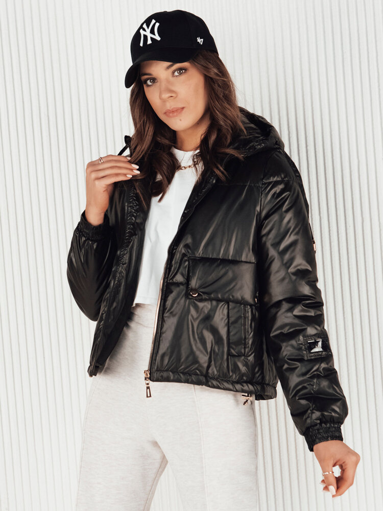 Dámská přechodná bunda ARON černá Dstreet TY4113 Velikost: S