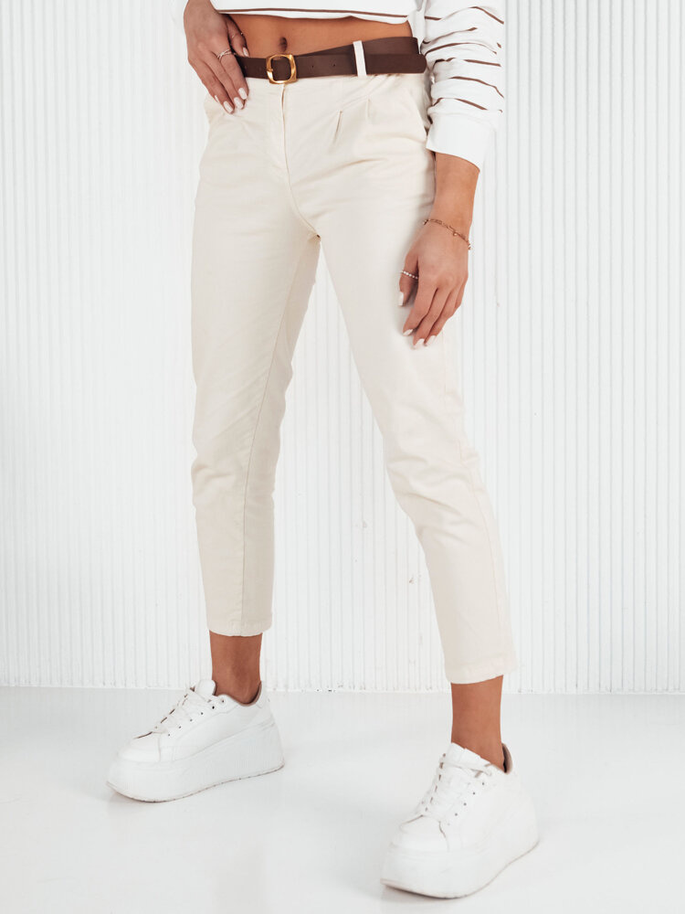 CHITRAS ecru dámské chino kalhoty Dstreet UY1884 L