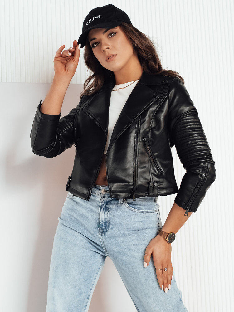 Dámská kožená bunda NEGRA černá Dstreet TY4163 L