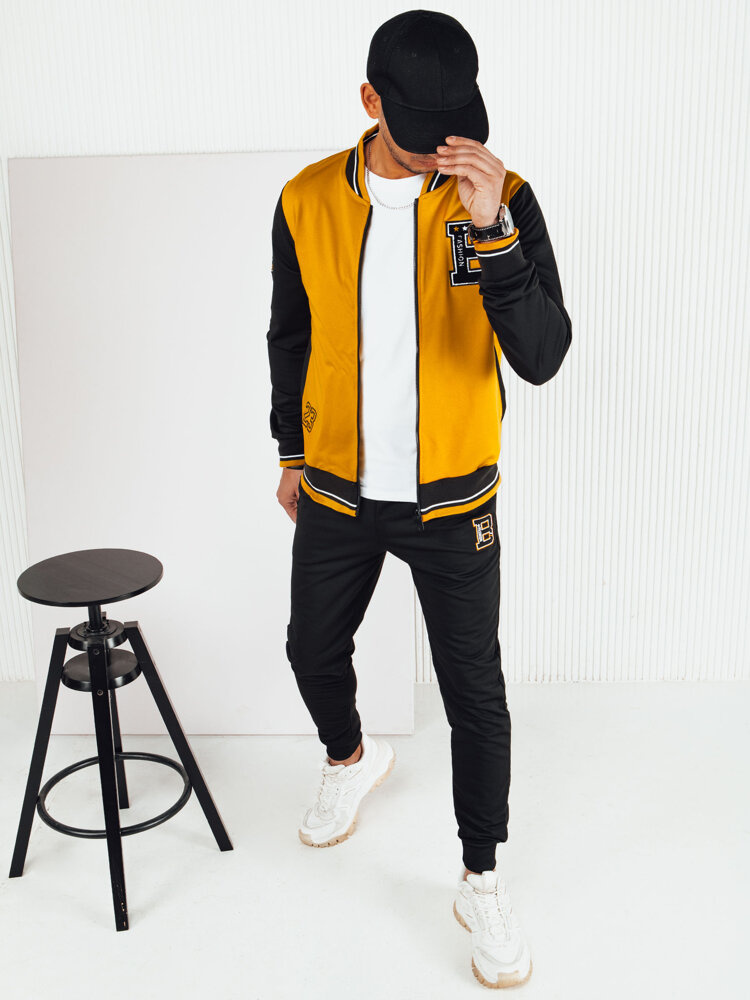 Pánský teplákový souprav Barva žlutá DSTREET AX0765 Barva: Vícebarevná, Velikost: XXL