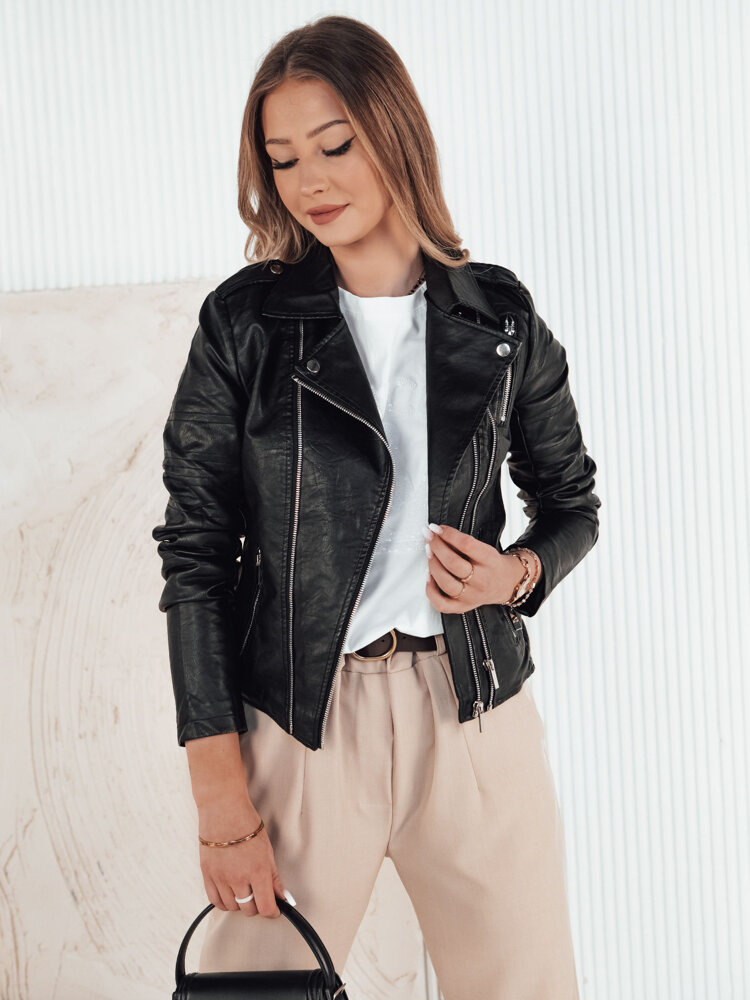 RUBIO dámská kožená bunda černá Dstreet TY4195 S