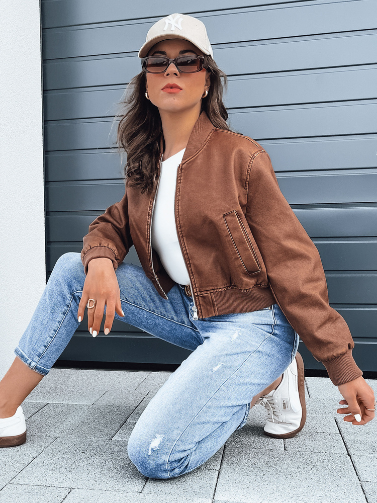 Dámský kožený bomber SANTOL camel Dstreet TY4341 L