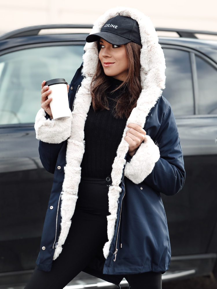 Dámská zimní parka STARBURST tmavě modrá Dstreet TY4764 S