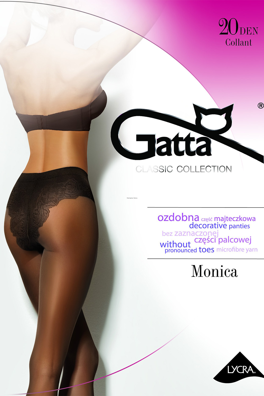 Silonkové punčocháče Gatta Monica Barva: Černá, Velikost: 4-L