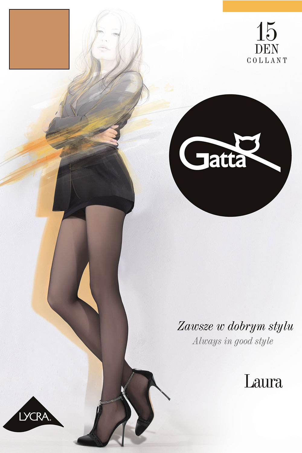 Silonkové punčocháče Gatta Laura 15 Barva: Béžová, Velikost: S