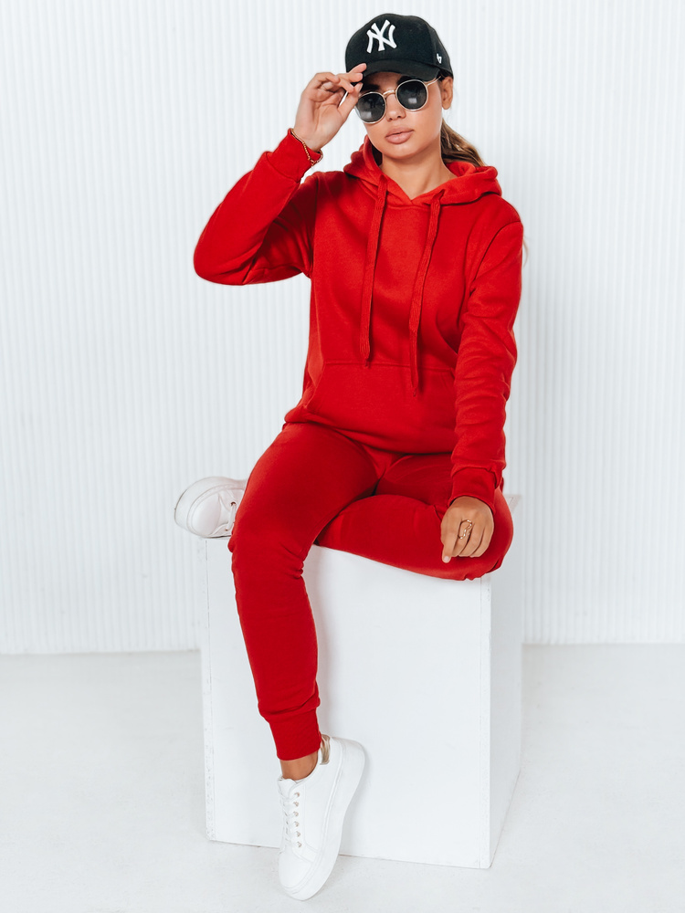 Dstreet Dámský teplákový souprav DRESSLILY černý AY0129 Barva: Červená, Velikost: L