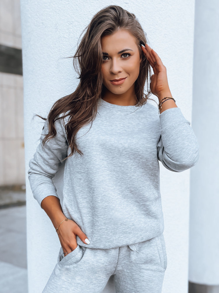 Dámská mikina FASHION II červená Dstreet BY0147 Barva: Šedá - světle, Velikost: S