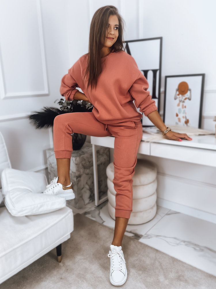 Teplákový souprav dámský ARIELLA PREMIUM oranžový Dstreet AY0724 Barva: Růžová, Velikost: L