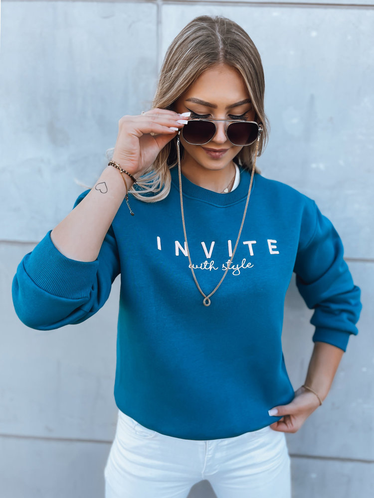 Dámská oversize mikina INVITE Barva modrá DSTREET BY1237 Barva: Modrá, Velikost: L