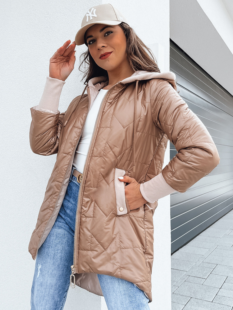Dámská prošívaná bunda FLONSA Barva Bílý DSTREET TY4169 Barva: Žlutá, Velikost: XL