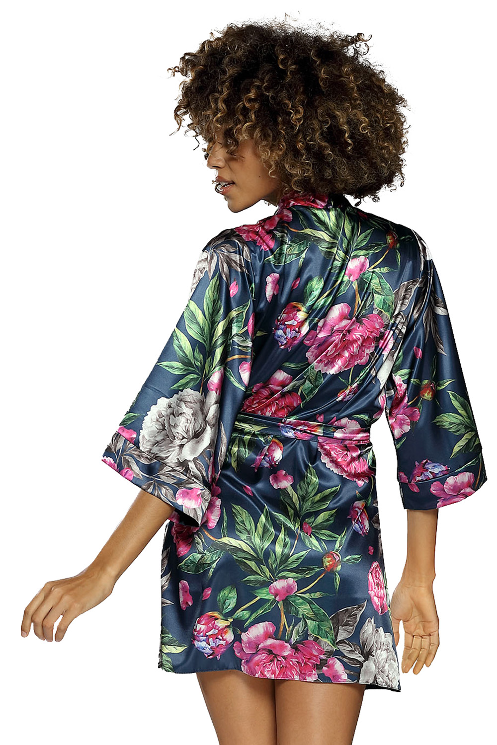 Dámský župan Dkaren DK-P-001 Barva: Modrá - tmavě, Velikost: M