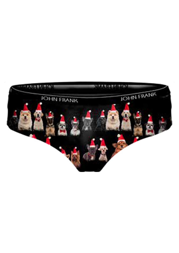 Dámské kalhotky John Frank WJFD-H66-SUPER DOGS Barva: Černá, Velikost: XL