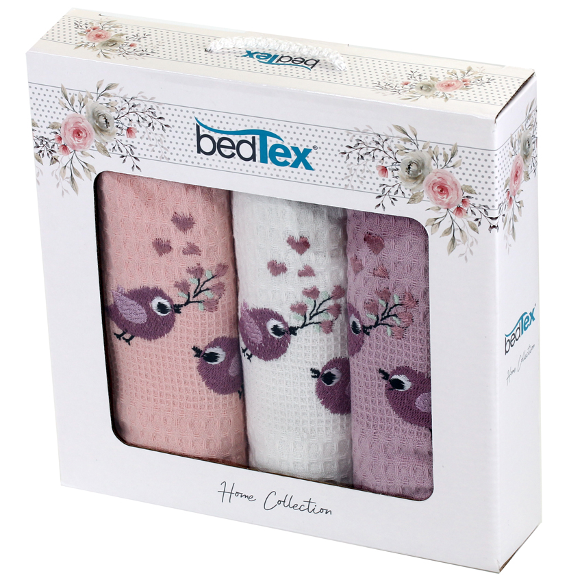 TipTrade s.r.o. Dárková sada vaflových utěrek 3 ks Ptáčci