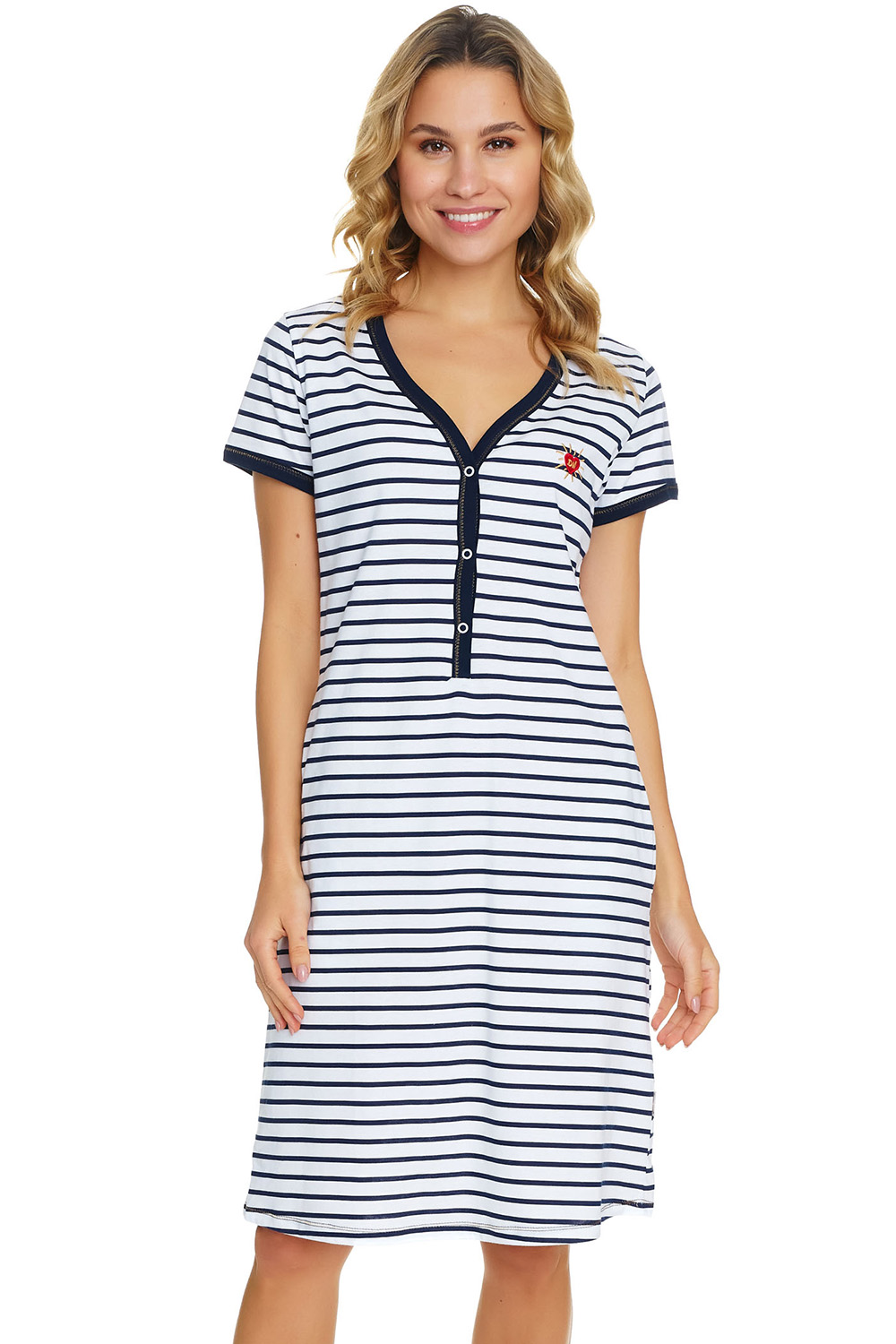 Dámská těhotenská košile 5232 Marine - Doctornap bílá L