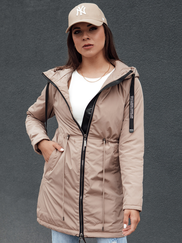 Dámská parka bunda URBANJOY béžová Dstreet TY4386 XL