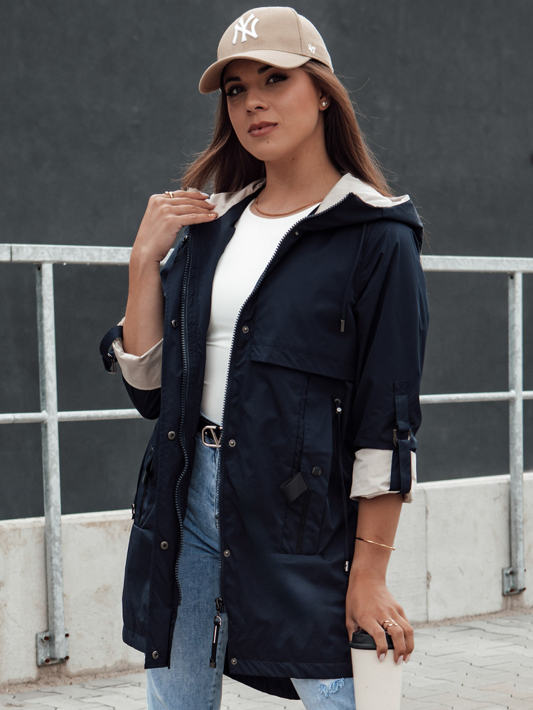 Dámská parka bunda s kapucí MEROY tmavě modrá Dstreet TY4408 L