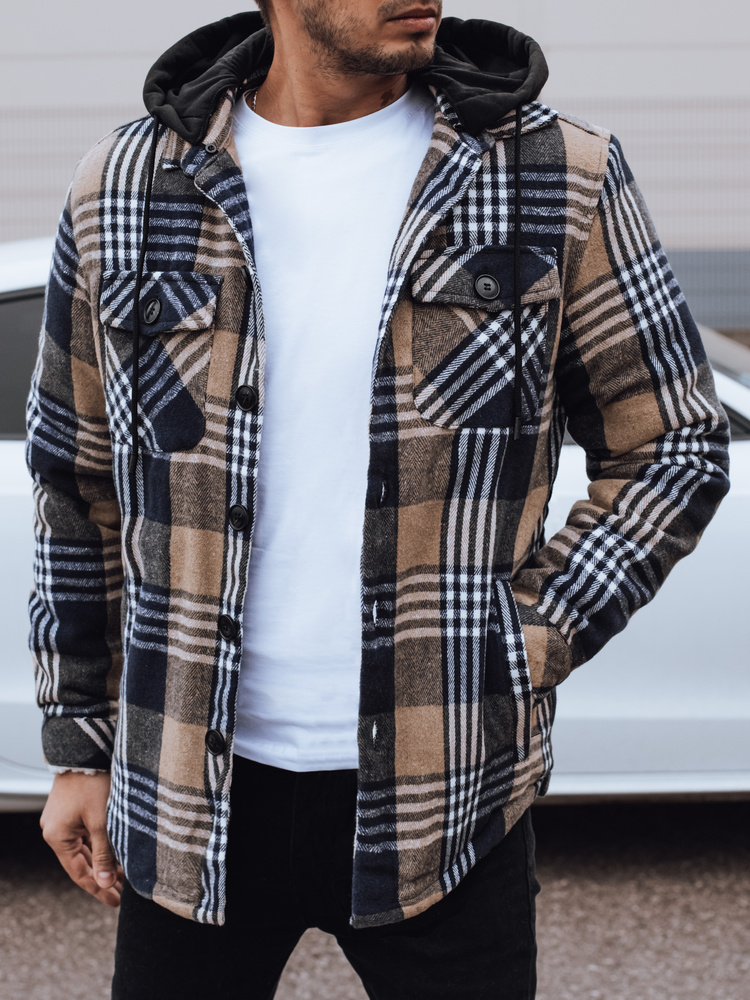 Pánská zateplená bunda s kapucí Dstreet TX4953 Barva: Modrá, Velikost: XL