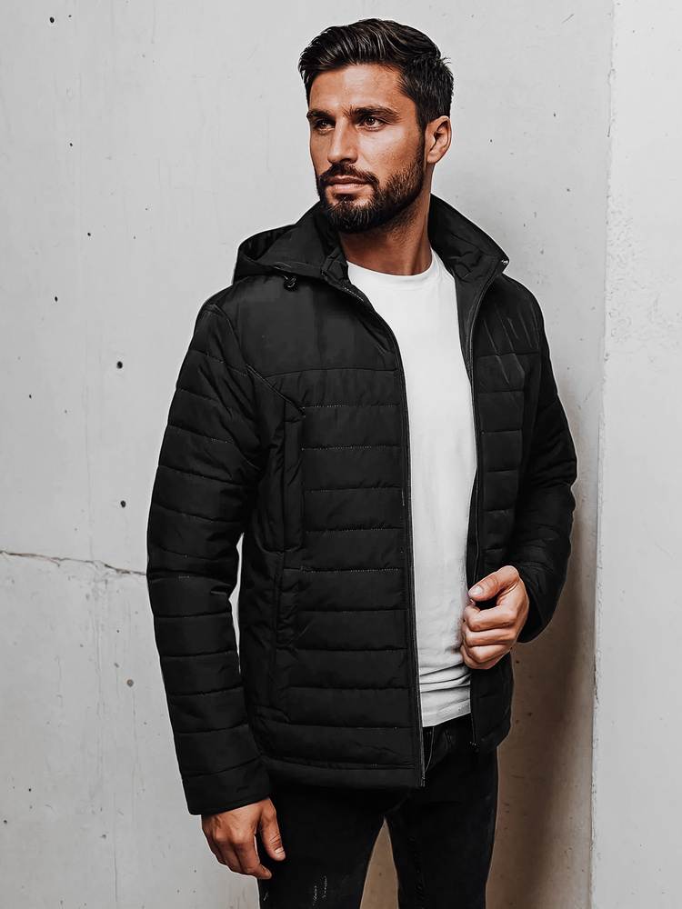 Pánská prošívaná bunda Dstreet TX5007 Barva: Černá, Velikost: 3XL/56