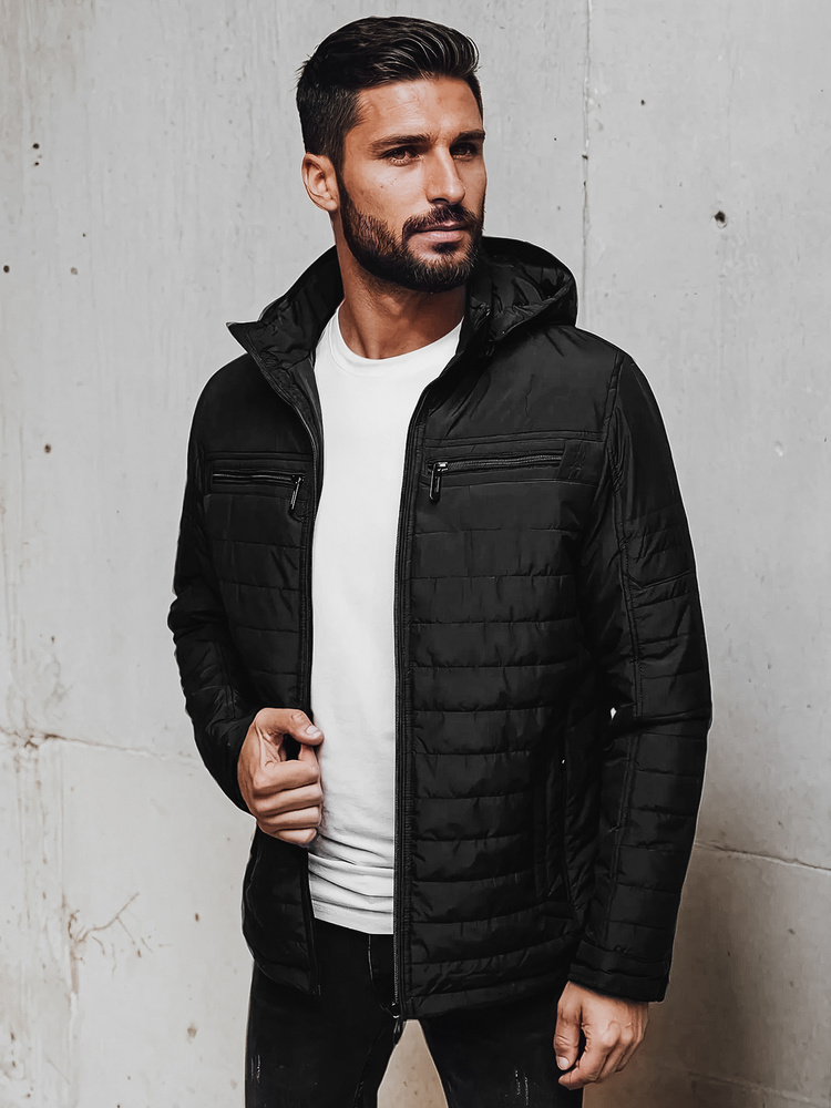 Pánská bunda s kapucí Dstreet TX4993 Barva: Černá, Velikost: L/50