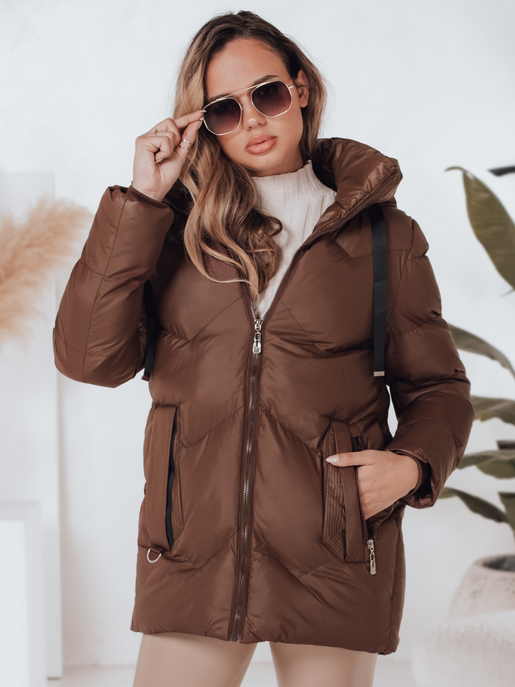 Dámská zimní bunda SALVONA Dstreet TY4997 Barva: Béžová, Velikost: S