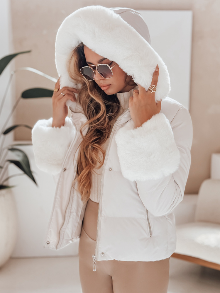 Dámská zimní bunda YOUWARM Dstreet TY5006 Barva: Bílá, Velikost: XL