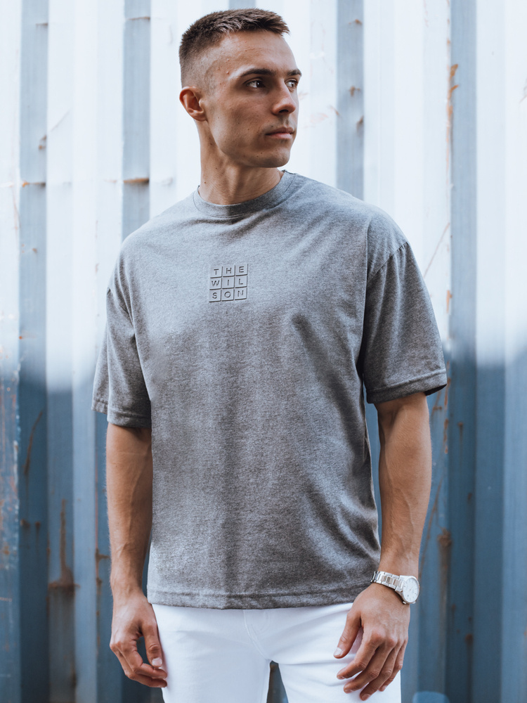 Pánské tričko Dstreet RX5522 Barva: Šedá - tmavě, Velikost: M