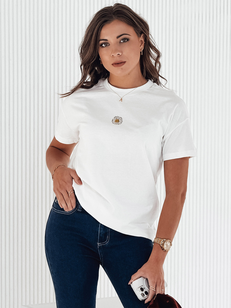 Dámské tričko FLORTA Dstreet RY2556 Barva: Bílá, Velikost: S