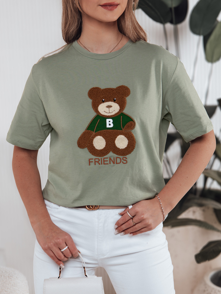 Dámské tričko Dstreet RY2539 Barva: Zelená, Velikost: L