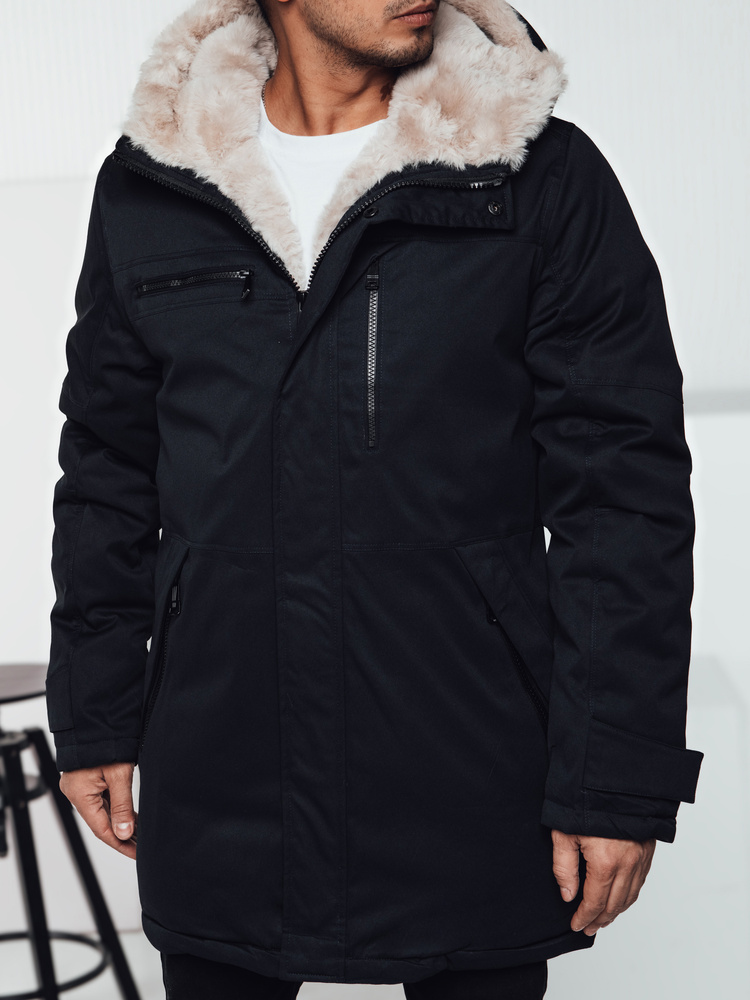 Pánská zimní parka s kapucí tmavě modrá Dstreet TX4967 M/48