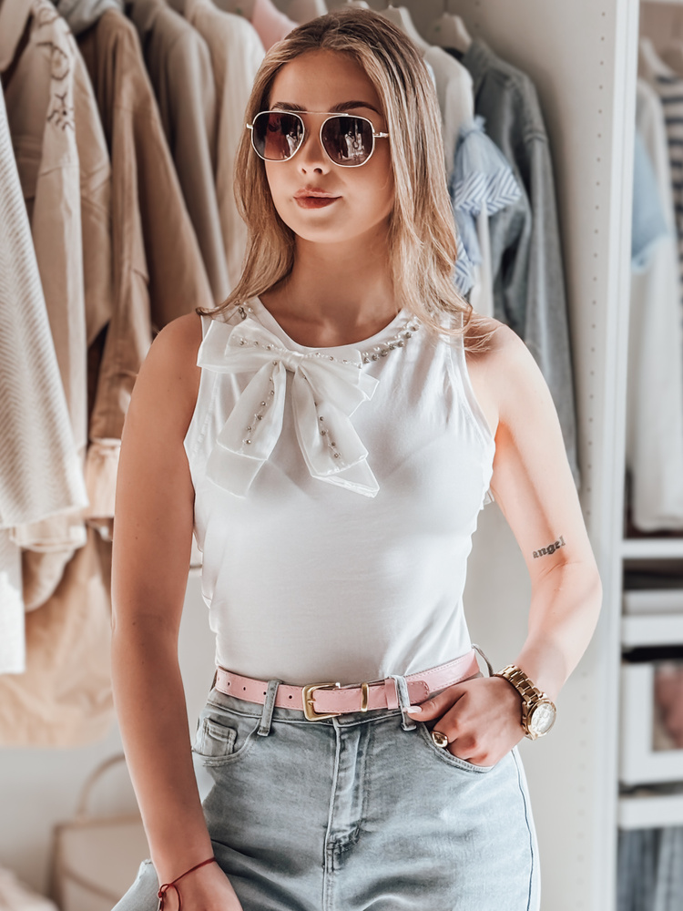 Dámské tílko PERBOW Dstreet RY2732 Barva: Bílá, Velikost: L/XL