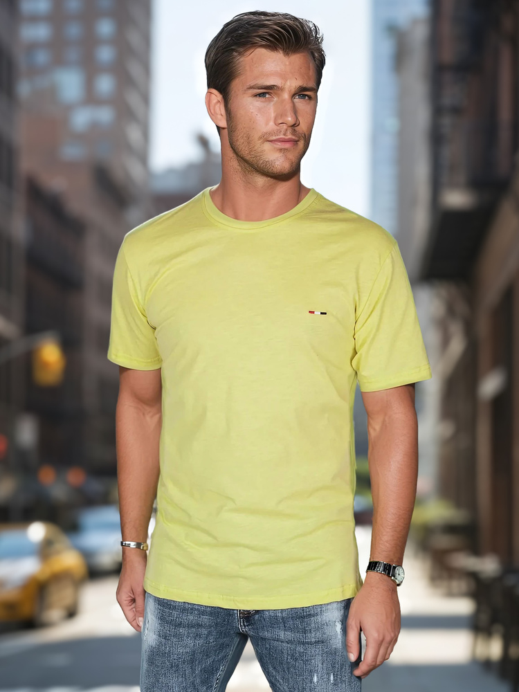 Pánské tričko Dstreet RX5633 Barva: Žlutá, Velikost: M