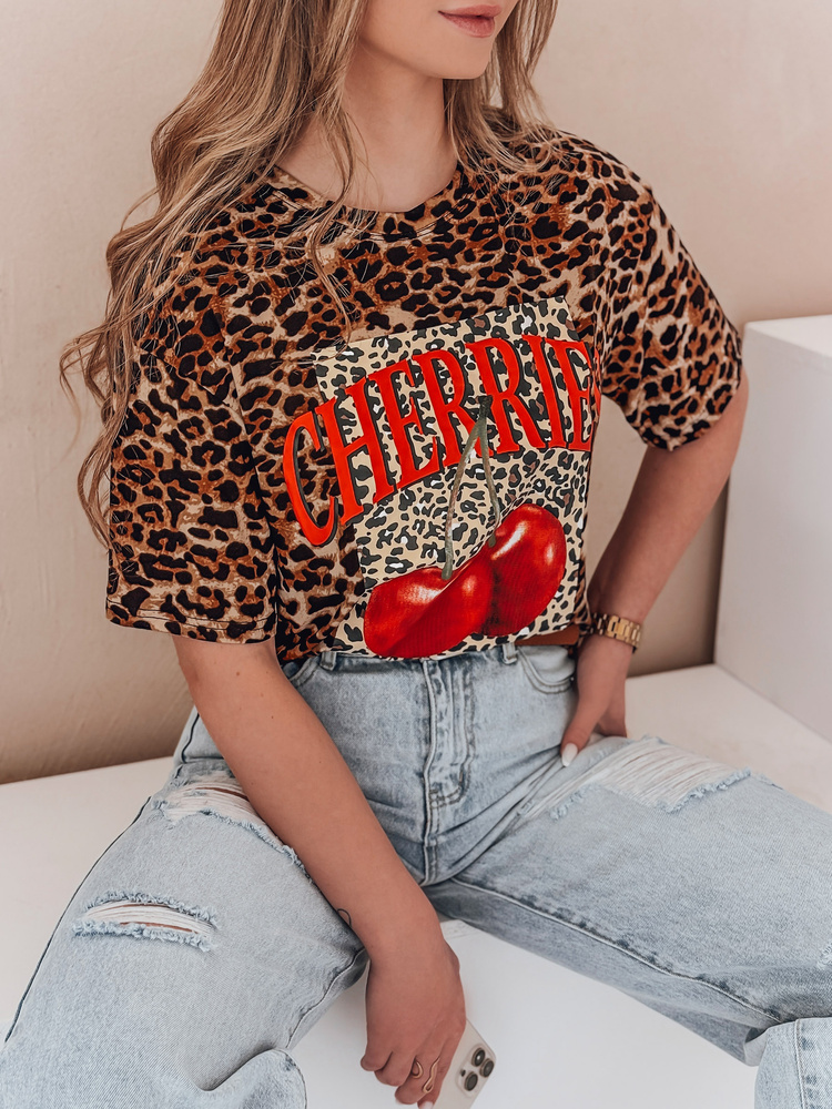 Dámské tričko ZESTSTYLE Dstreet RY2841 Barva: Béžová, Velikost: L/XL