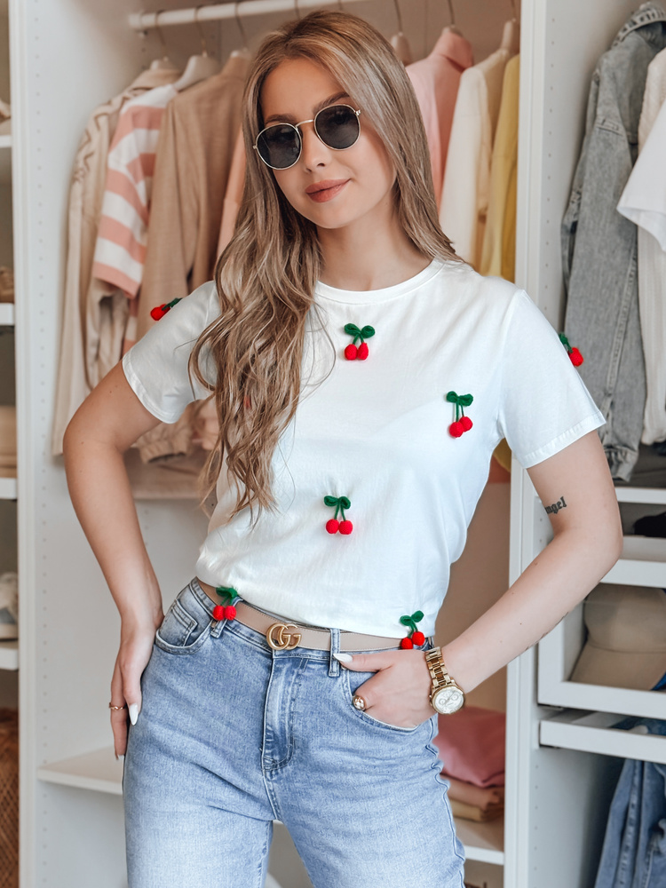 Dámské tričko Dstreet RY2847 Barva: Bílá, Velikost: S/M